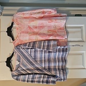 2 Alfred dunner tops for 1 price.  Excellent condition both size large